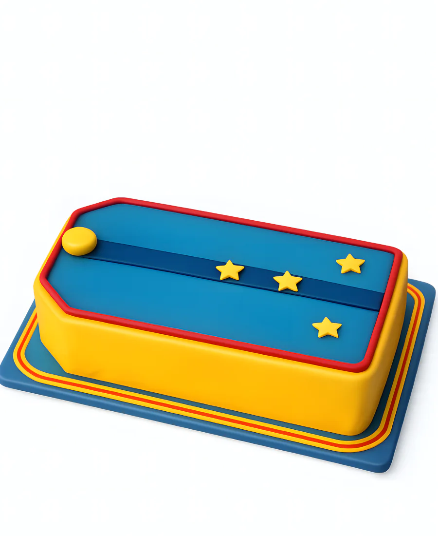 Яркий торт в виде погон капитана Фото