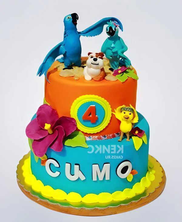 Торт с персонажами Рио Фото