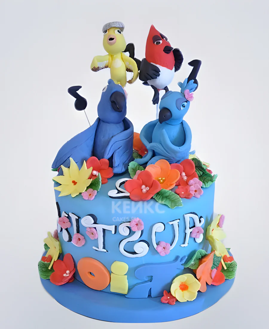 Торт Рио с птичками Фото