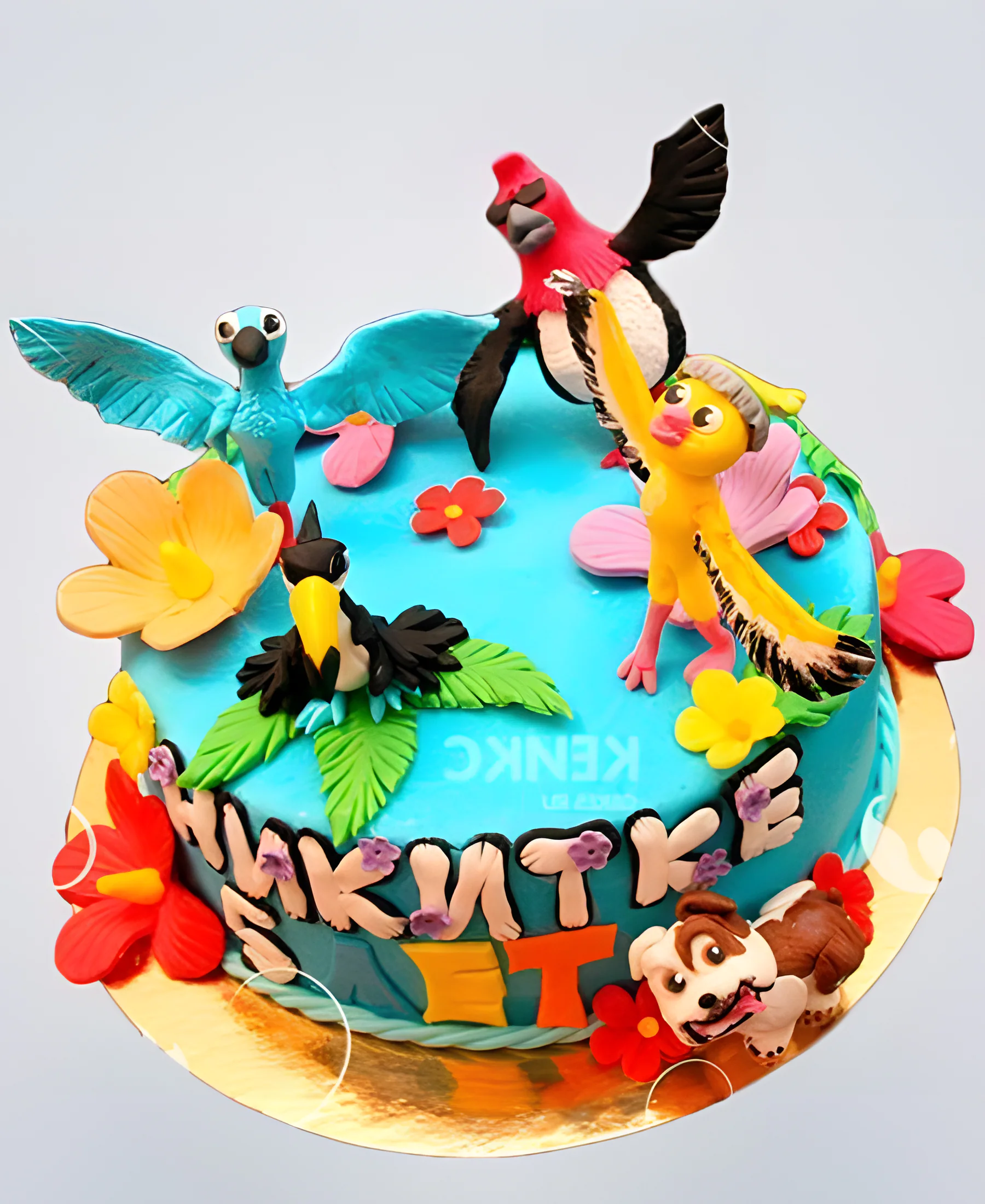 Торт в стиле мультфильма Рио Фото