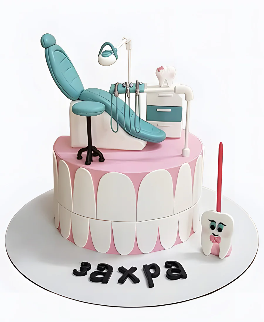 Торт с креслом и инструментами Фото