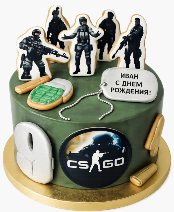 Торт с персонажами Контр Страйк Фото