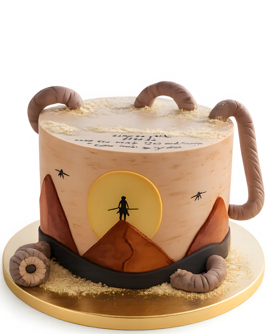 Торт в песочных тонах с Полом и Шаи-Хулудами Фото