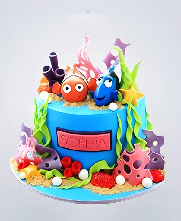 Торт с Марлин и Дори Фото