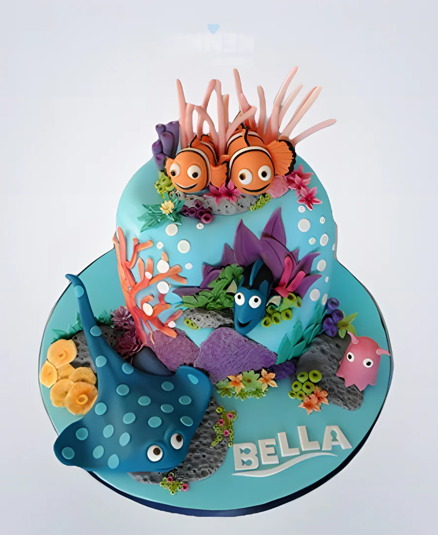 Детский морской торт в поисках Немо Фото