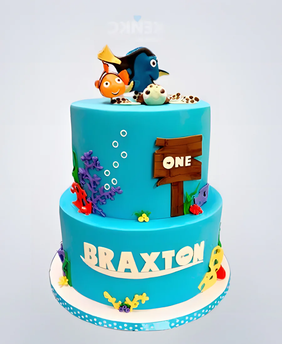 Торт в поисках Немо с фигурками рыбок Фото