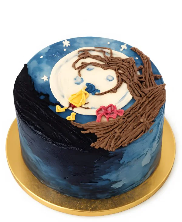 Торт в стиле бенто Коралина под деревом Фото