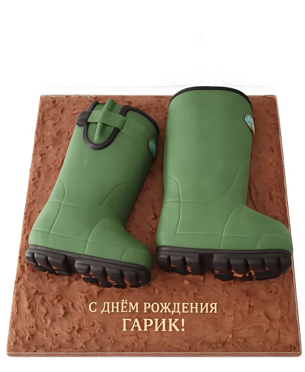 Торт в стиле ботинок садовода Фото