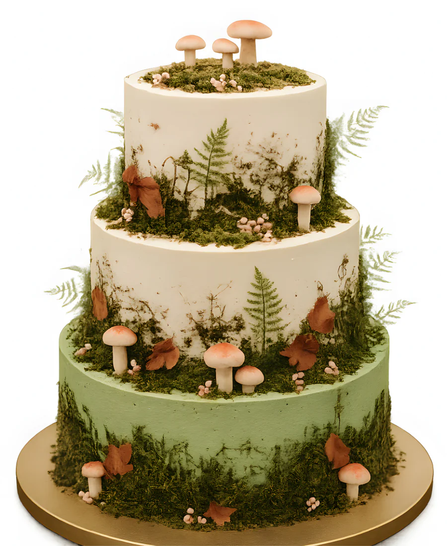 Торт в три яруса с боровиками для грибника Фото