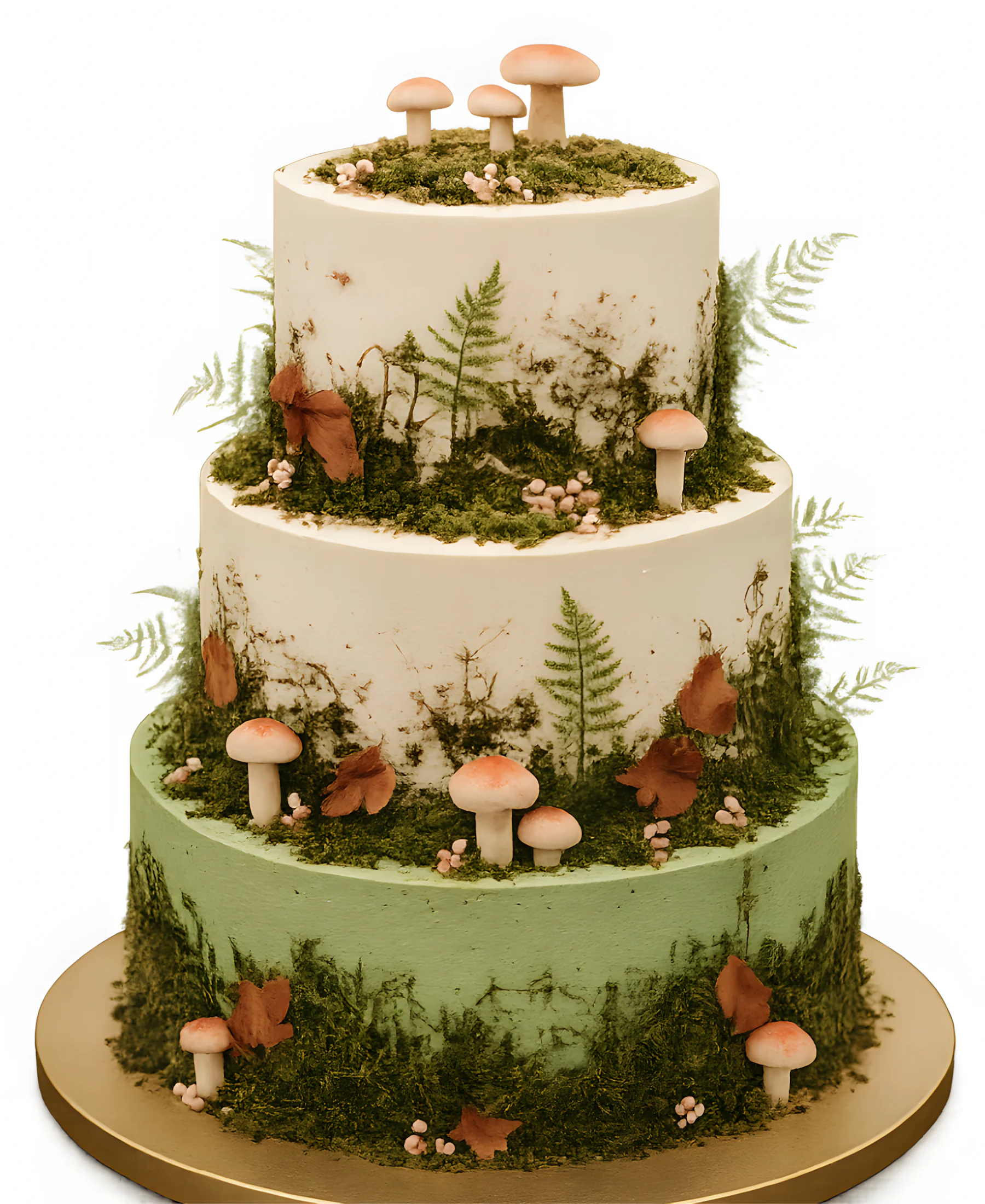 Торт в три яруса с боровиками для грибника Фото