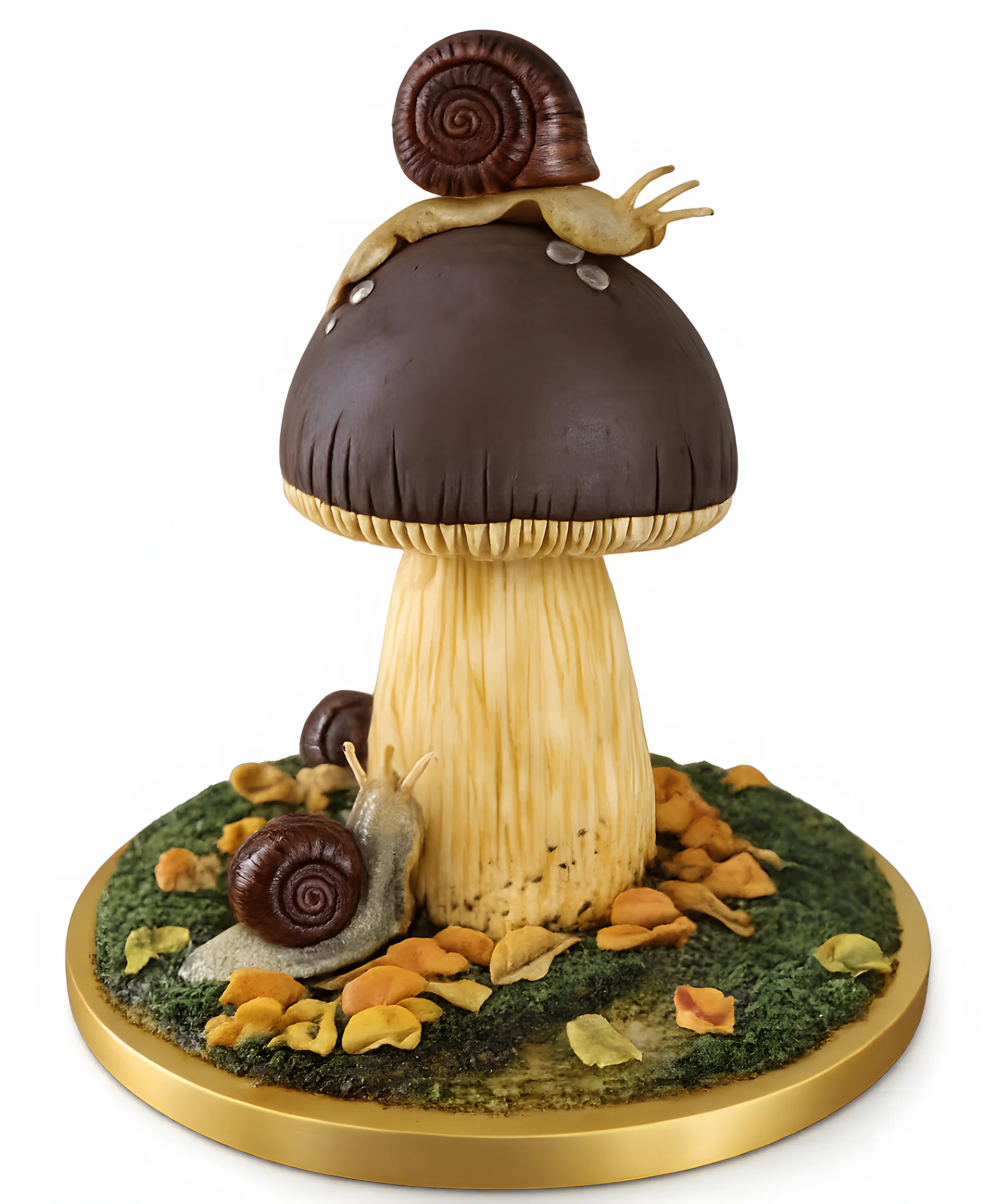 Торт в виде гриба с улиткой Фото