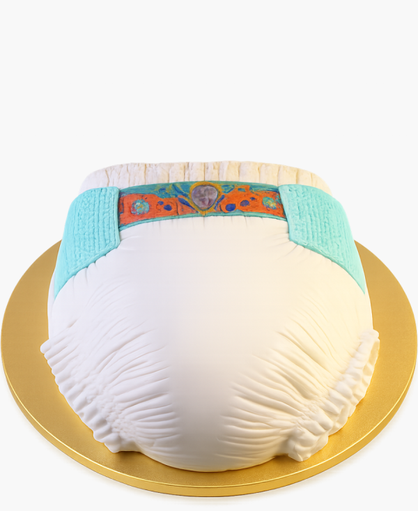 Торт в виде памперса Фото