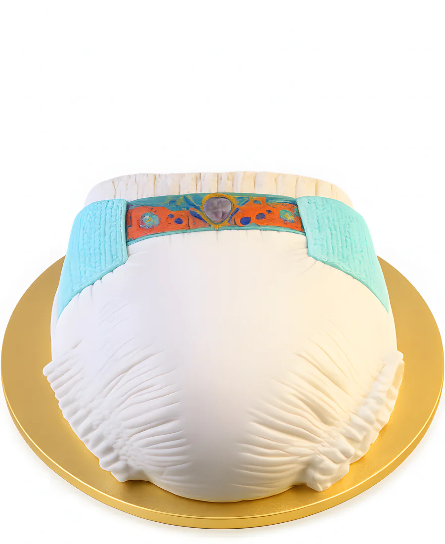 Торт в виде памперса Фото