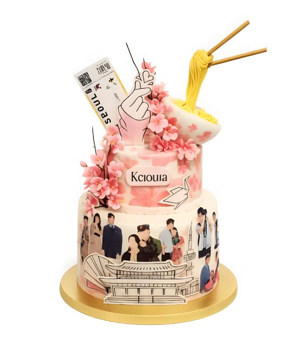 Торт с тарелкой лапши по дораме Фото