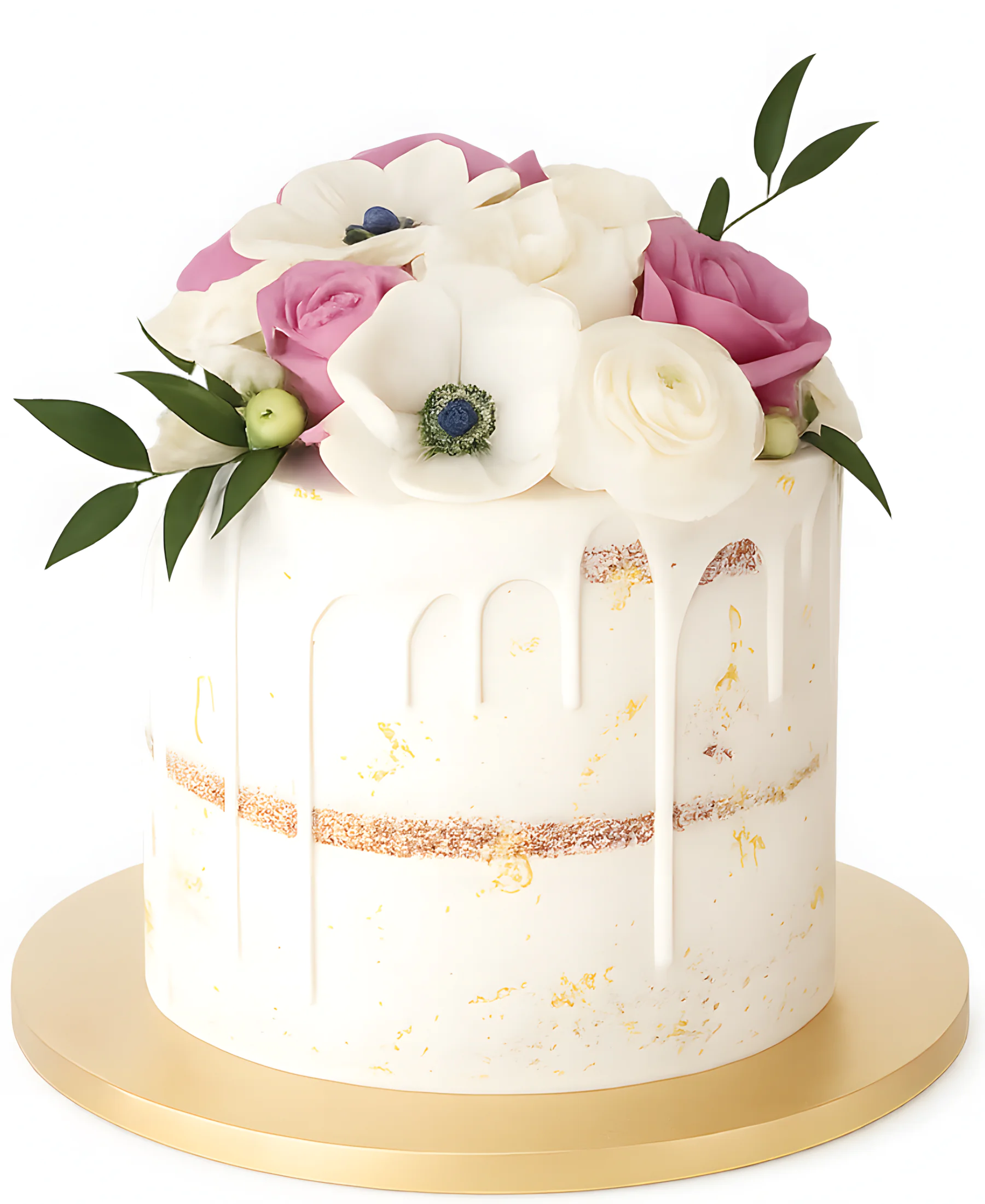 Вкусный торт на 8 марта с цветами Фото