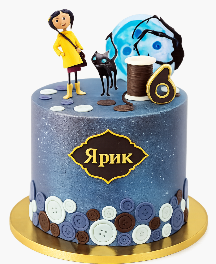 Загадочный торт с пуговицами и мрачным деревом Фото