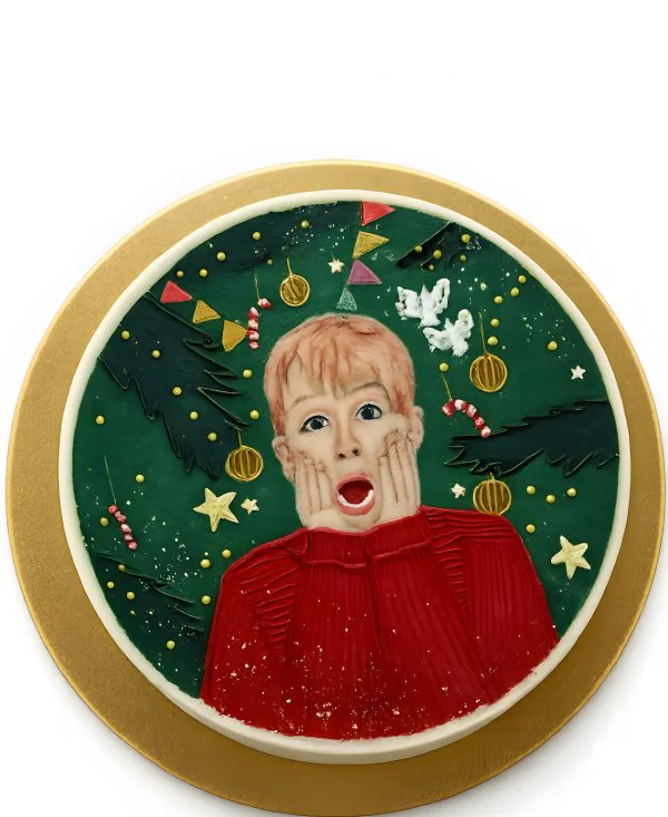 Зеленый торт в стиле бенто с Кевином из фильма Фото