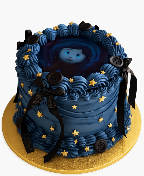 Звёздный торт в стиле бенто с Коралиной в Стране Кошмаров Фото