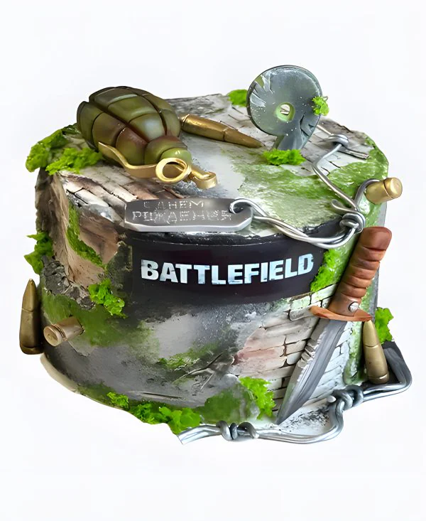 Необычный торт по игре Battlefield Фото