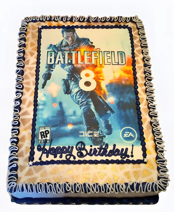 Прямоугольный торт с фотопечатью Фото