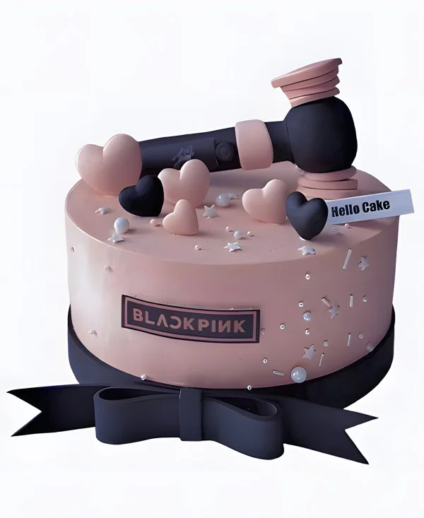 Торт с микрофоном по группе Blackpink Фото