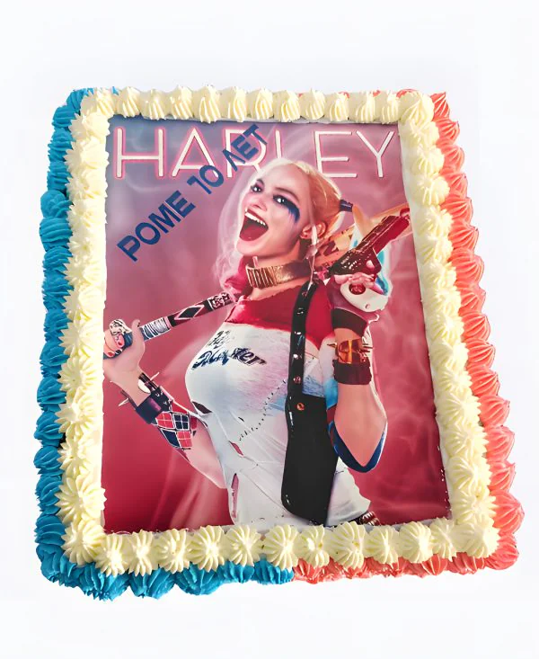 Прямоугольный торт с Харли Квин Фото