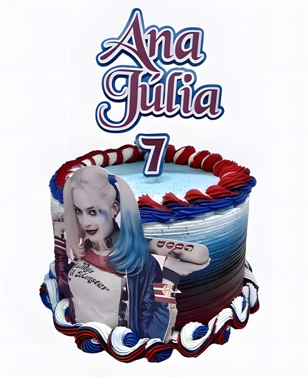 Торт на тематику Отряд Самоубийц с Харли Фото