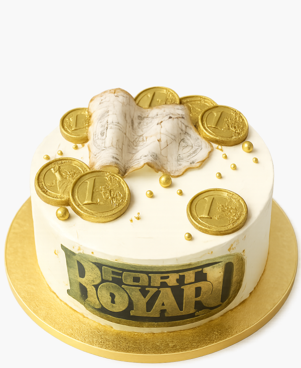 Белый торт Форт Боярд с картой Фото