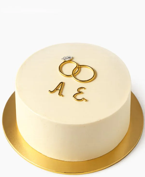 Белый торт на день свадьбы Фото