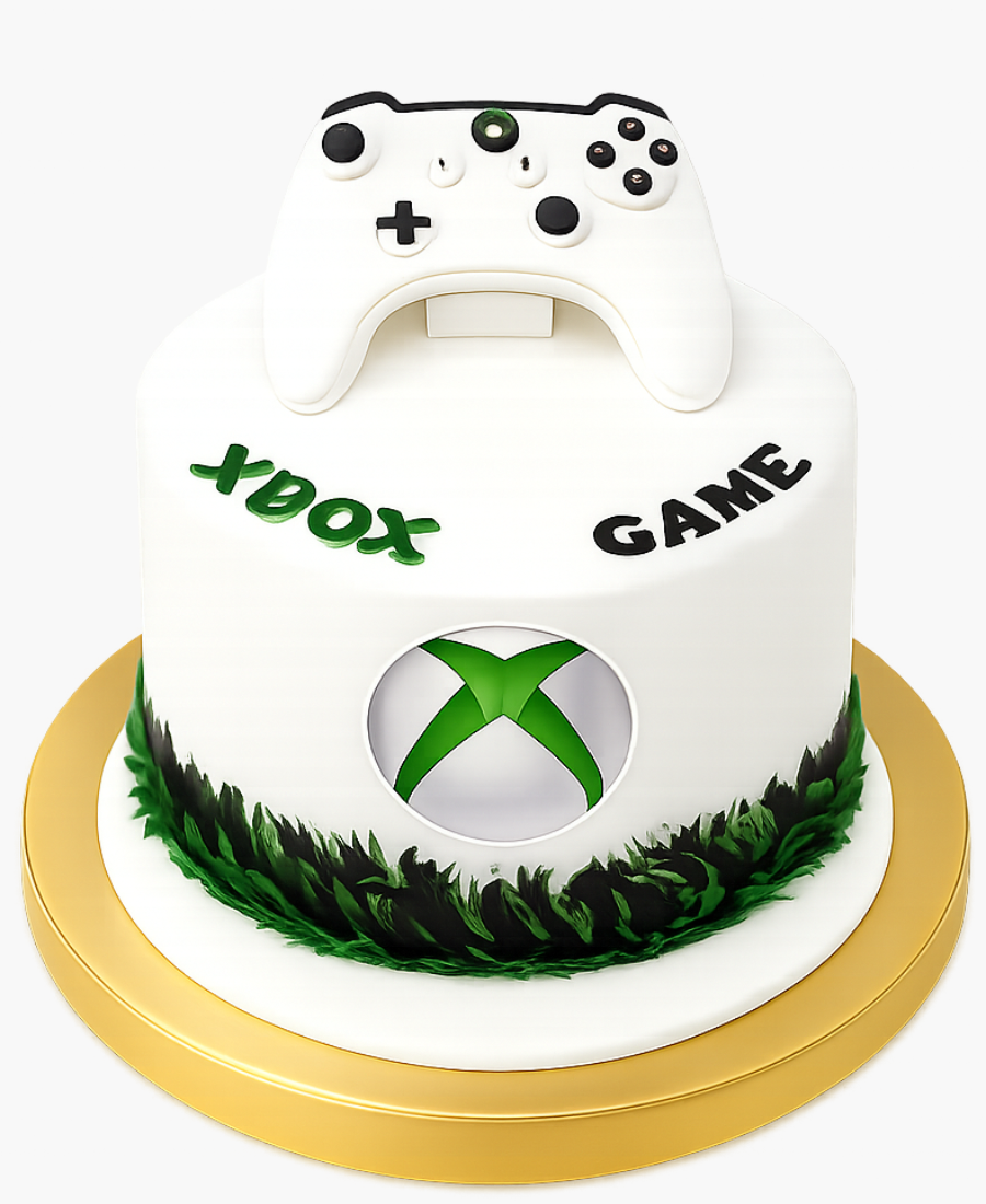 Белый торт с джойстиком для геймера Фото