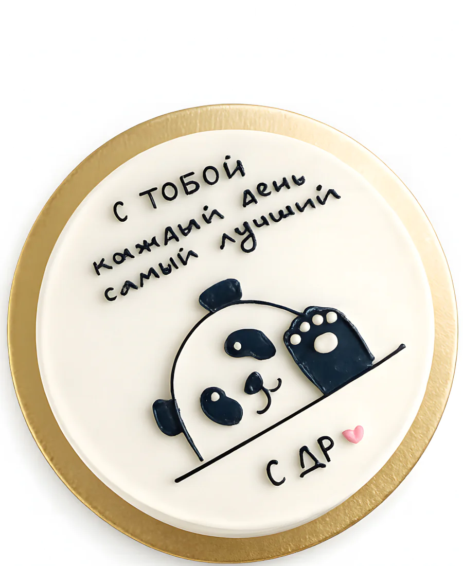 Бенто-торт мальчику с рисунком панды Фото