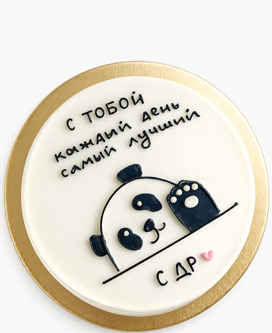 Бенто-торт мальчику с рисунком панды Фото