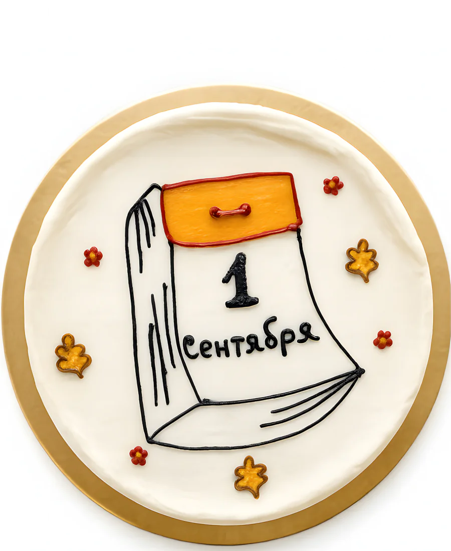 Бенто-торт на 1 сентября с календарем Фото