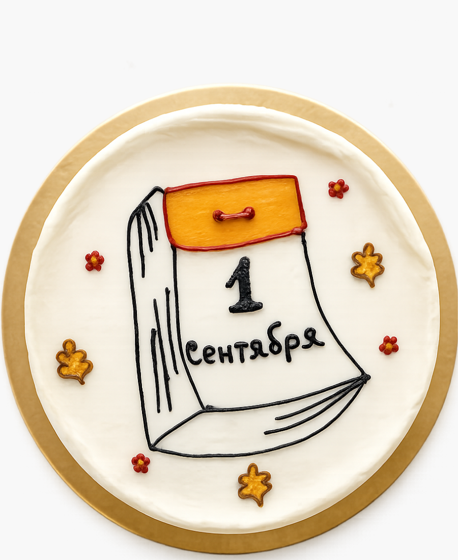 Бенто-торт на 1 сентября с календарем Фото