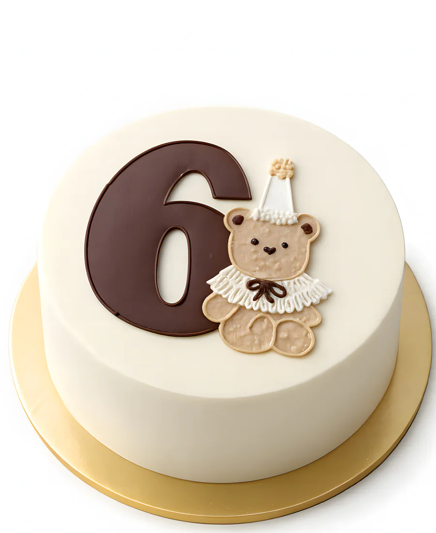 Бенто-торт на полгодика с медведем Фото