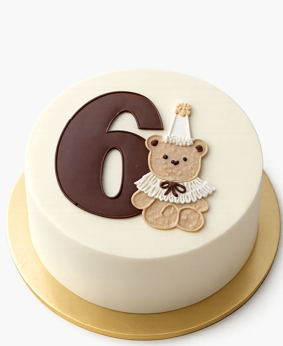 Бенто-торт на полгодика с медведем Фото