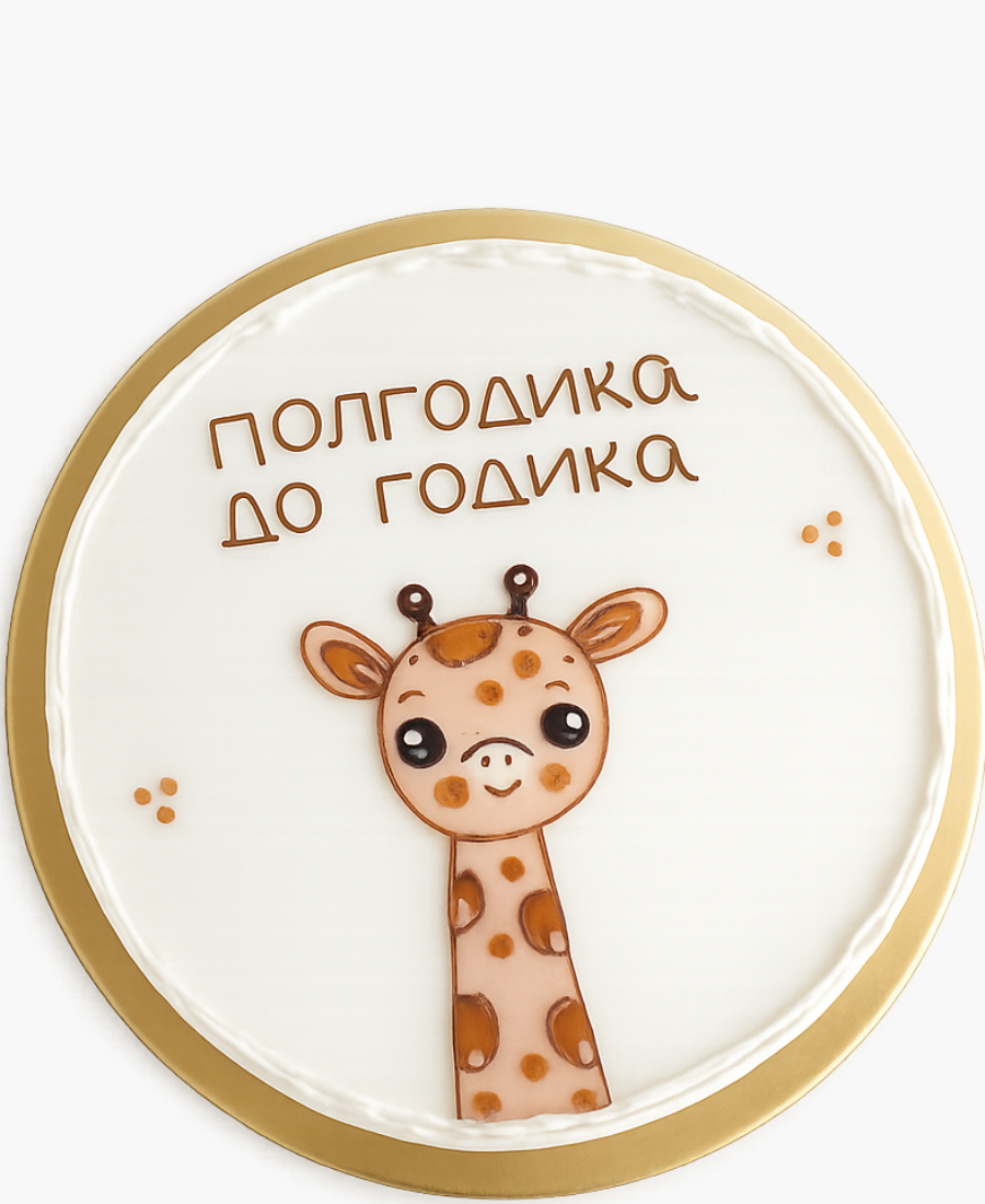 Бенто-торт на полгодика с жирафом Фото