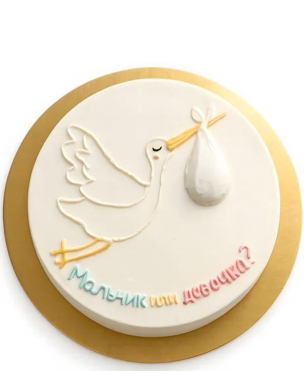 Бенто-торт с аистом Фото