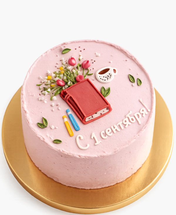Бенто-торт с книгой на 1 сентября Фото