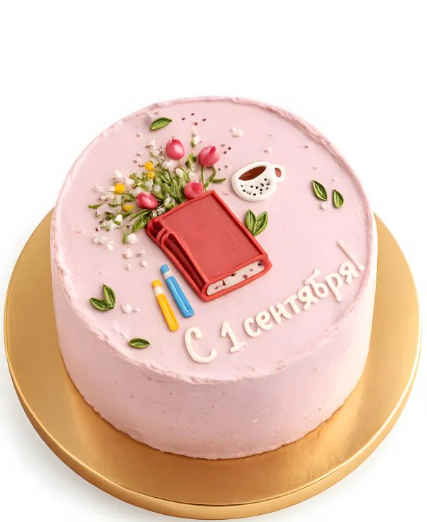 Бенто-торт с книгой на 1 сентября Фото