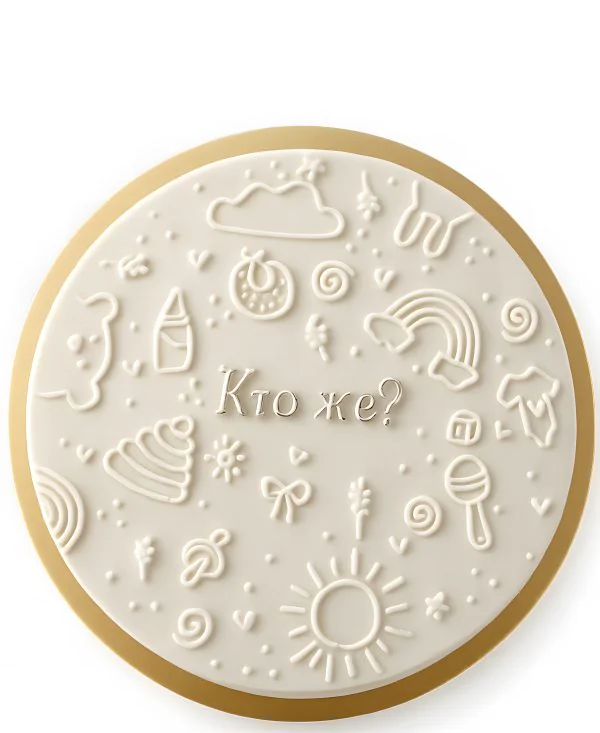 Бенто-торт с минималистичными рисунками Фото