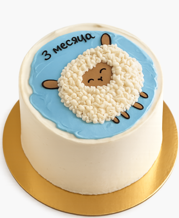 Бенто-торт с овечкой Фото