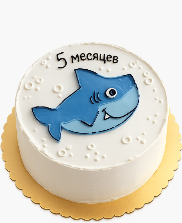 Бенто-торт с рисунком акулы Фото