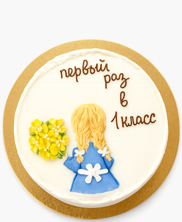 Бенто-торт с рисунком девочки Фото