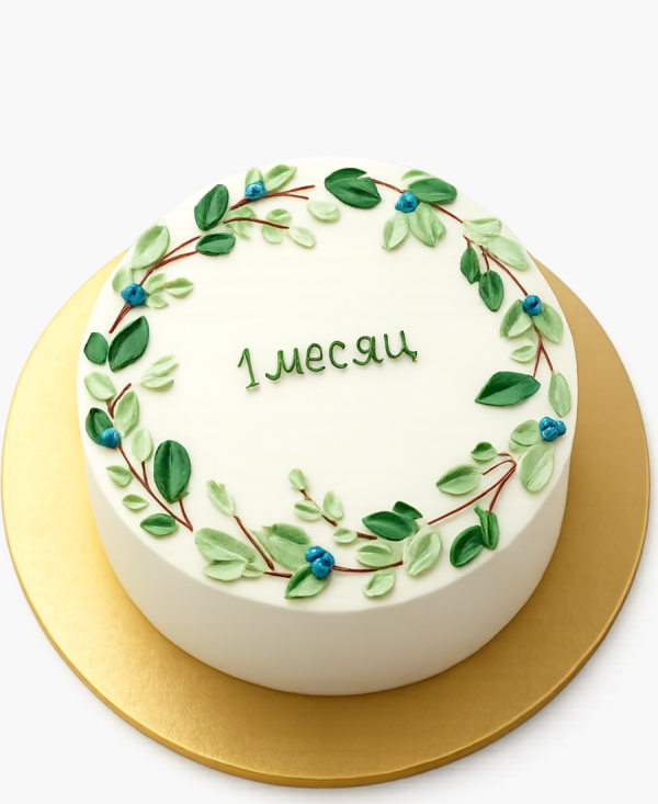 Бенто-торт с рисунком листьев Фото