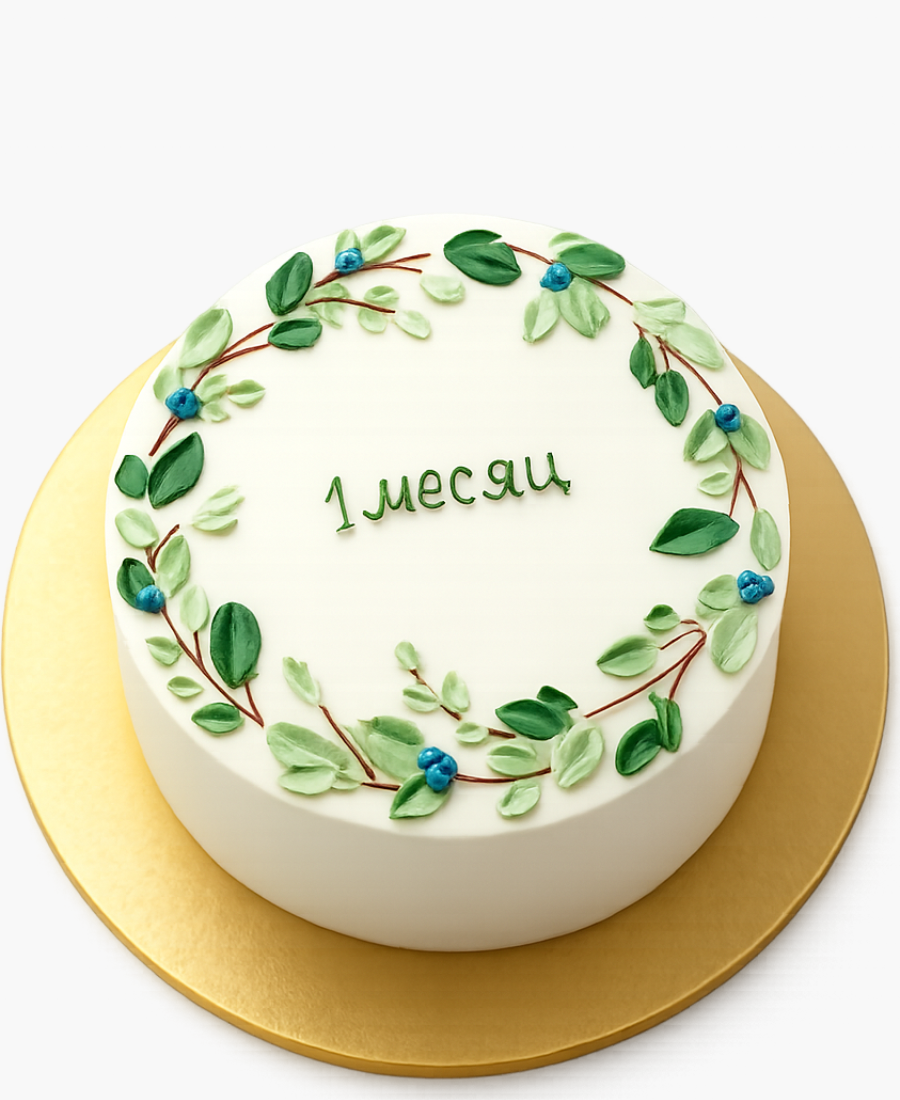 Бенто-торт с рисунком листьев Фото