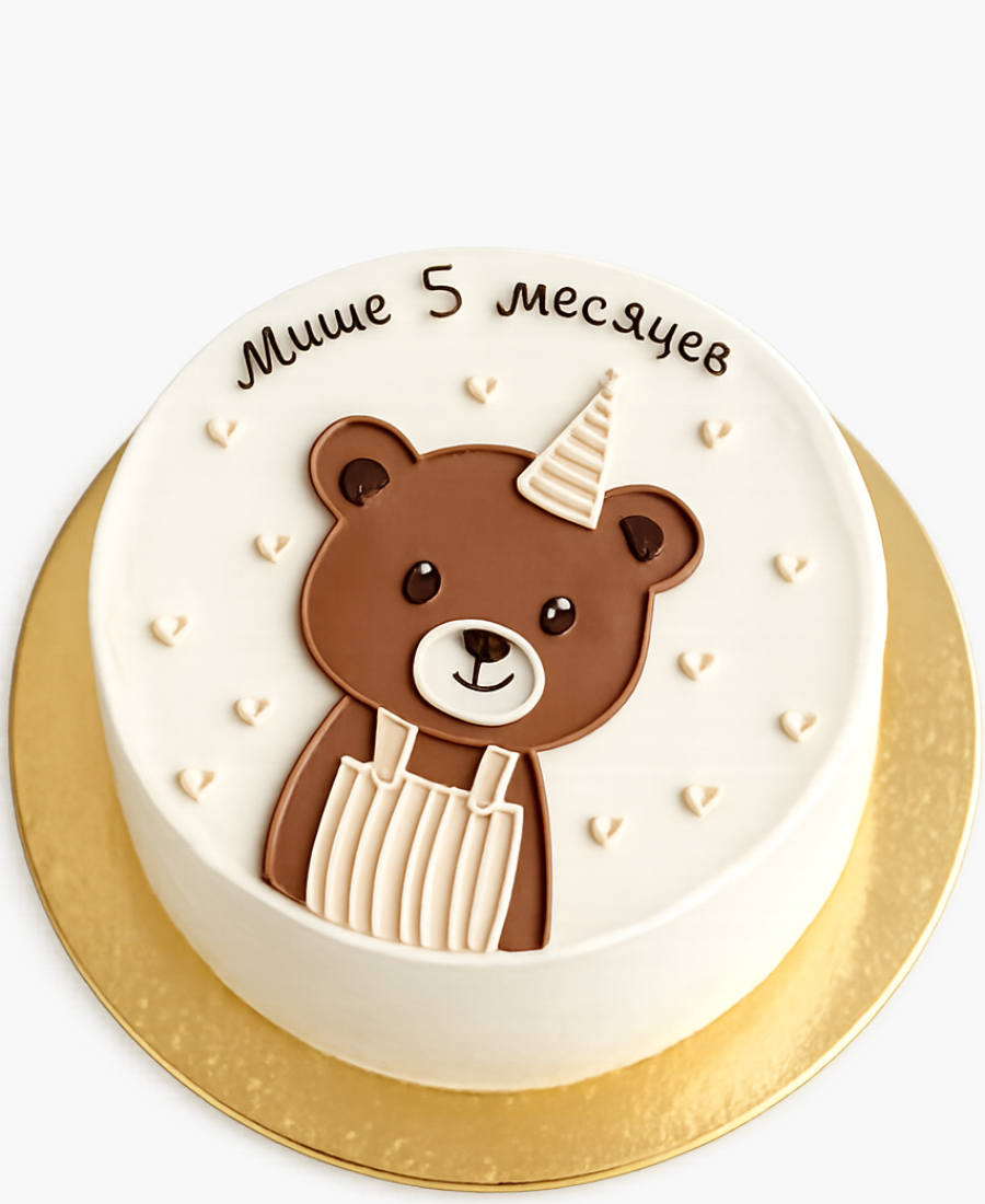 Бенто-торт с рисунком медведя Фото