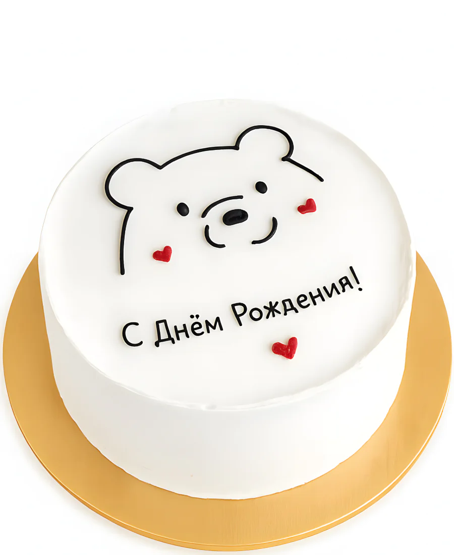 Бенто-торт с рисунком медведя Фото