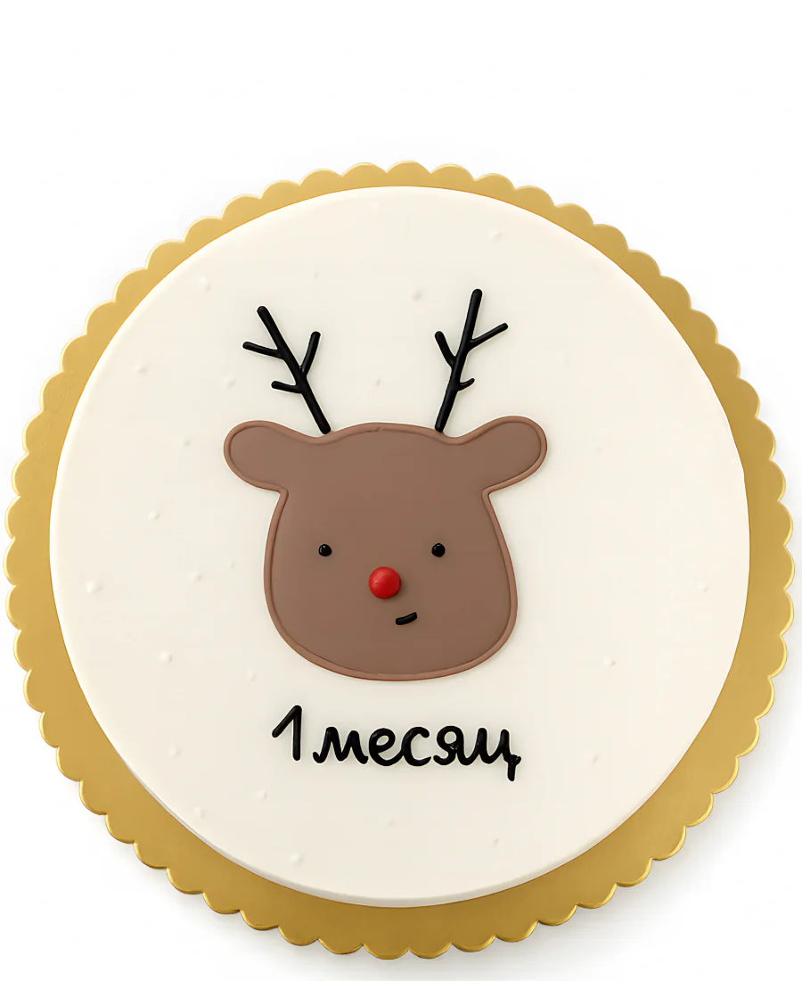 Бенто-торт с рисунком оленя Фото