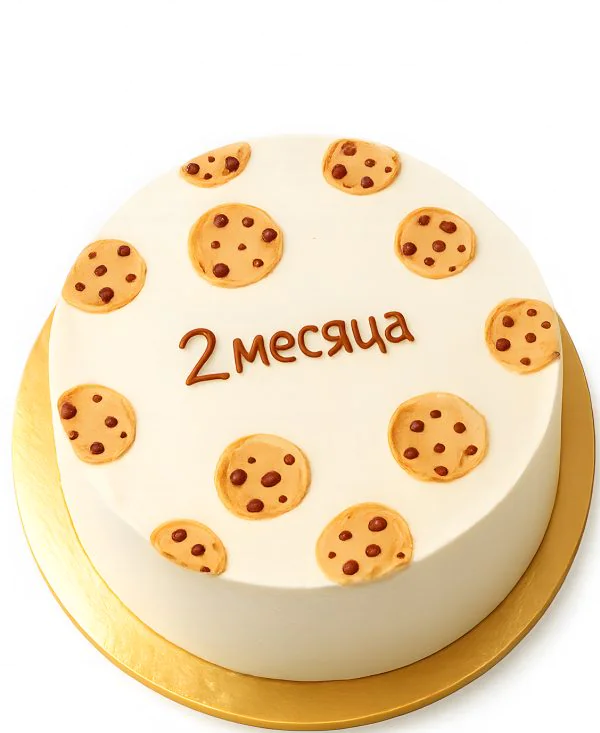 Бенто-торт с рисунком печенья Фото